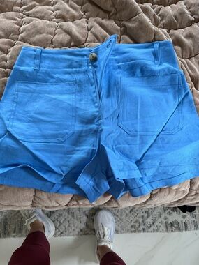 Maeve Colette High-Waist Cotton Shorts